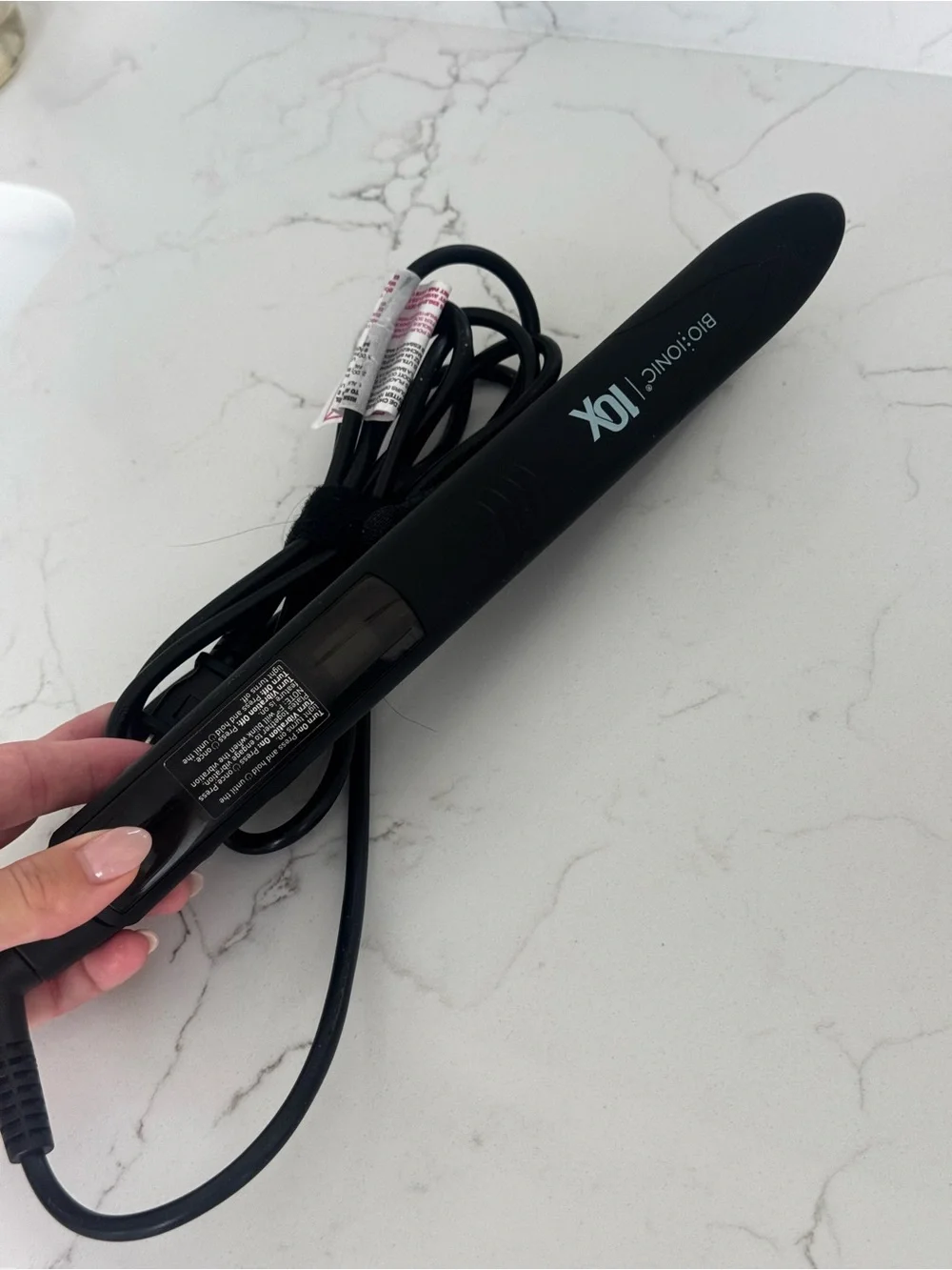 Bio Ionic 10X Black Ceramic Hair Straightener - Professional Flat Iron